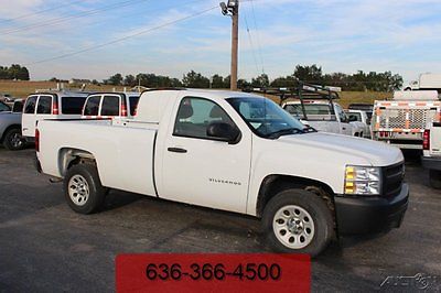 Chevrolet : Silverado 1500 Work Truck 2010 work truck used 4.3 l v 6 8 ft bed automatic inspected white fleet serviced