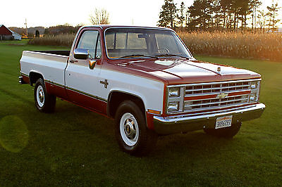 Chevrolet : Other Pickups 3/4 Ton Camper Special 1987 chevy r 20 silverado 454 california truck low miles exceptional condition