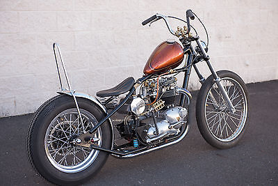 Custom Built Motorcycles : Chopper 70 s style triumph chopper bobber 1966 clean and clear title custom triumph