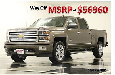 Chevrolet : Silverado 1500 MSRP$56960 DVD 4X4 High Country Brownstone Crew 4WD New GPS Sunroof Camera Saddle Leather Seats Navigation 14 2014 15 Cab 5.3L V8