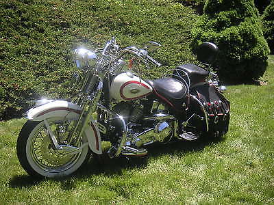 Harley-Davidson : Other 1997 heritage springer 14 400 mi model flsts old boy factory chrome leather