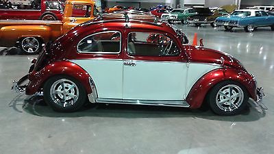 Volkswagen : Beetle - Classic Deluxe 1954 matching numbers vw oval window bug candy apple red pearl white restored