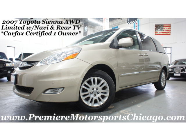 Toyota : Sienna 5dr 7-Pass XLE Limited Package #2 7 Pass. AWD *Carfax Certified* Navigation/Rear TV 65+Pics