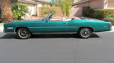 Cadillac : Eldorado --Enter Your Own-- 1976 cadillac eldorado convertible pearl green runs great looks great