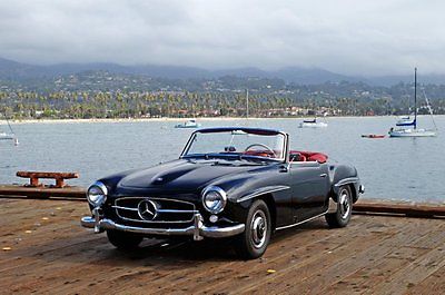Mercedes-Benz : SL-Class 190SL 1961 mercedes benz 190 sl incredibly original example black red numbers matching