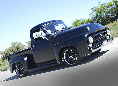 Ford : F-100 Coupe 2-Door 1954 ford f 100 custom matte black chevy 350 automatic head turner
