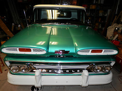 Chevrolet : Other Pickups Apache Antique 1960 Chevy Apache 20 Custom Trim 3/4 Ton Step Side Pickup Fully Restored