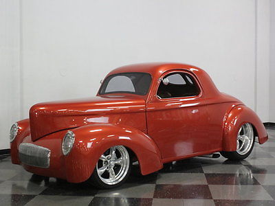 Willys : Coupe CHEVY 502 CRATE MOTOR W/ 700R4 TRANS, MUSTANG II, 9 INCH 4 LINK REAR, NICE ROD!