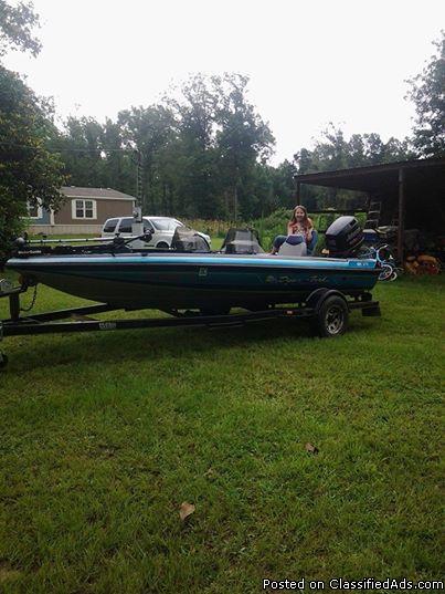 150 hp v6 dyna track bass boat