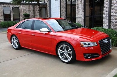 Audi : S8 Sedan Only 1600 Miles Exclusive Brilliant Red Drivers Assistance Bang & Olufsen More!!