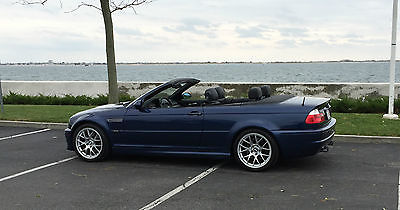 BMW : M3 Base Convertible 2-Door 2003 2003.5 m 3 convertible e 46 mystic blue on black 58 k miles