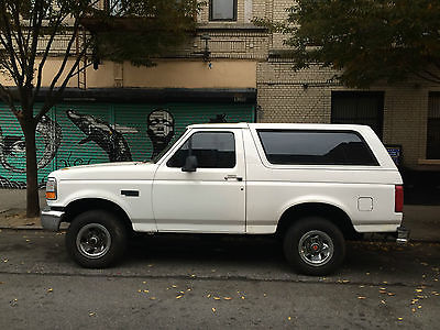 Ford : Bronco XL 1995 ford bronco xl white