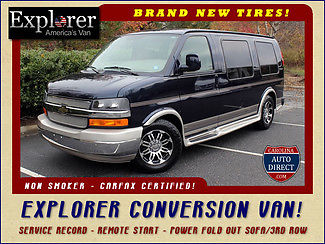 Chevrolet : Express 1500 EXPLORER CONVERSION VAN SERVICE RECORD-REMOTE START-QUADS-PWR 3RD ROW-BRAND NEW TIRES-CUSTOM WHEELS!