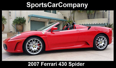 Ferrari : 430 2dr Convertible Spider 2007 ferrari f 430 spider best equipment low mile headturner red black