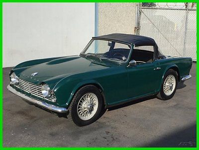 Triumph : Other 1965 triumph tr 4 sports convertible brg black very nice restored driving car