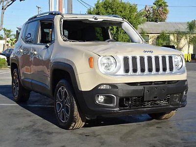 Jeep : Renegade Limited 4WD  2015 jeep renegade limited 4 wd wrecked rebuilder perfect project only 1 k miles