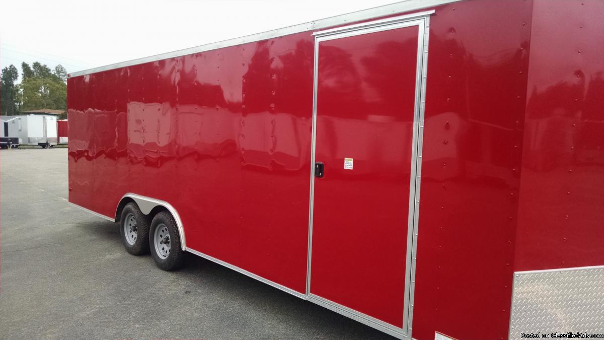 Red Enclosed Trailer