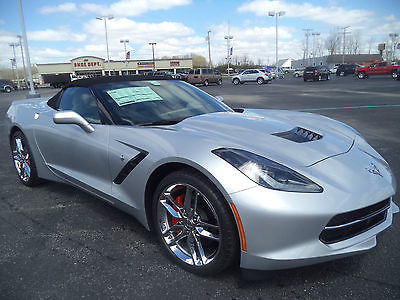 Chevrolet : Corvette 3LT 6000 off convertible 6.2 l blade silver gry leather 3 lt power top 8 speed at hud