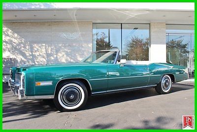 Cadillac : Eldorado Convertible 1976 cadillac eldorado convertible in greenbrier firemist metallic 1 542 miles