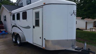 2006 Kiefer Built 3 Horse Trailer with Large Dressing Room and Rear Tack