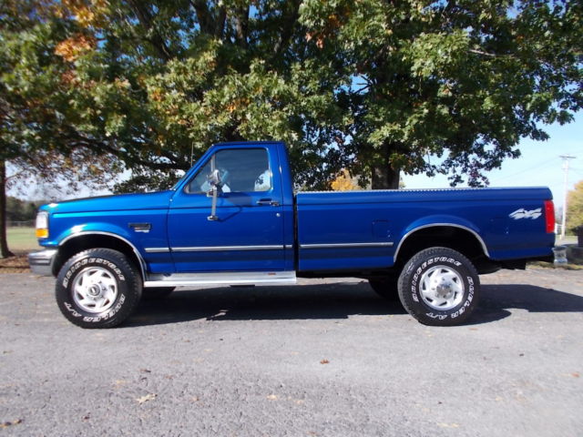 Ford : Other HD Reg Cab 1 1996 ford f 250 regular cab xlt 4 x 4 7.3 powerstroke 5 speed real low miles