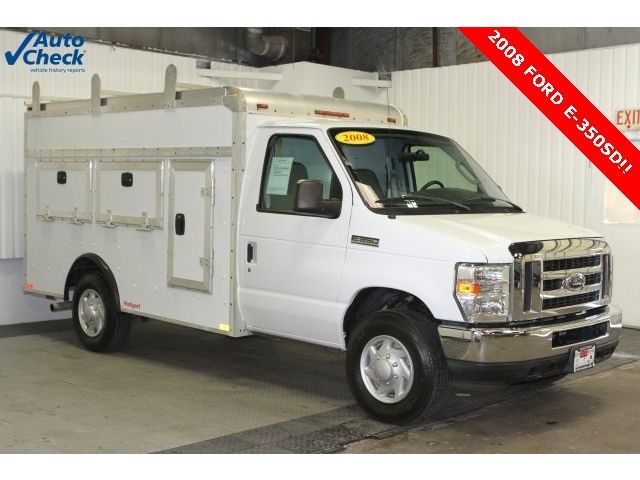 Ford : Other Base Used 08 Ford E-350SD Cutaway KUV Van Body 5.4L V8 Auto Low Miles Ladder Rack XL
