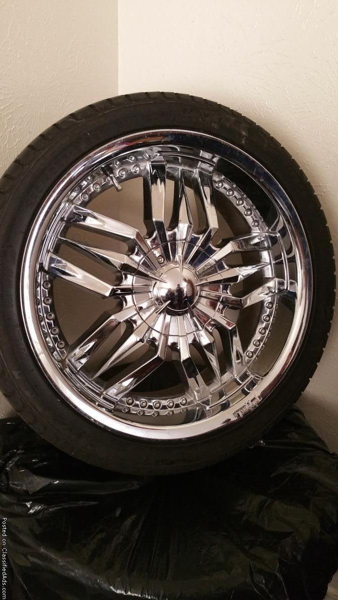 18' Chrome Rims with tires