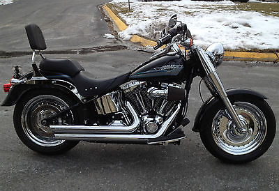 Harley-Davidson : Softail 09 fatboy harley davidson flstf softail motorcycle black vance hines pipes