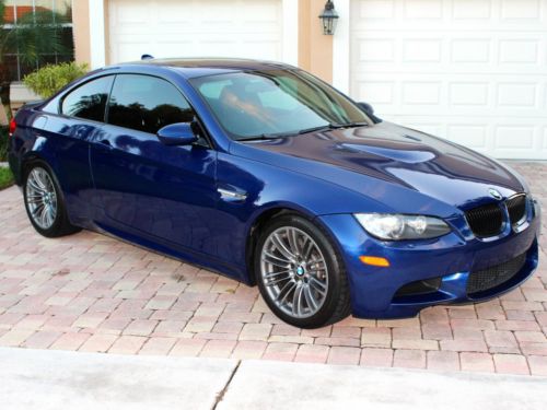 BMW : M3 LEATHER 2008 bmw m 3 two door coupe 6 speed manual low miles blue black leather