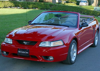 Ford : Mustang COBRA - 4.6 LITRE V-8 - 5 SPEED - 45K MI FAST, DROP TOP & BEAUTIFUL -1999 Ford Mustang Cobra Convertible - 45K MI