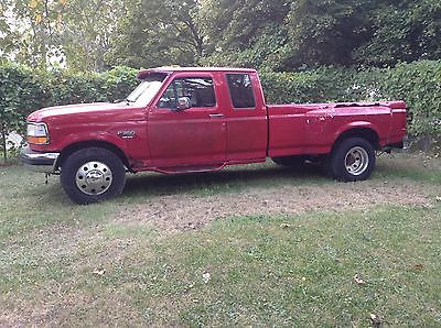 Ford : F-350 XLT Extended Cab Pickup 2-Door 1995 ford f 350 powerstroke dually pickup w 7.3 l turbo diesel no reserve