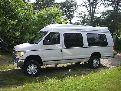 Ford : E-Series Van 15 passenger High Roof conversion van 2000 ford e 250 econoline xl 4 wd 4 x 4 extended 14 passeng van shuttle bus quigley