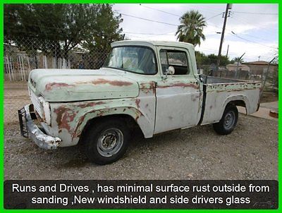 Ford : F-100 1959 ford f 100 pickup truck runs and drives