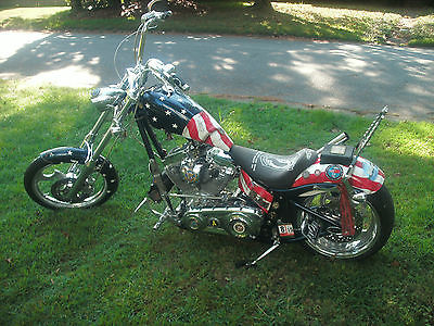 Custom Built Motorcycles : Chopper ONE OF A KIND ! BIG DOG USA FLAG BIKE