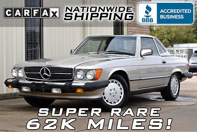 Mercedes-Benz : 500-Series 560SL 62 k miles rare collector car worldwide shipping super clean smoke silver 560 sl