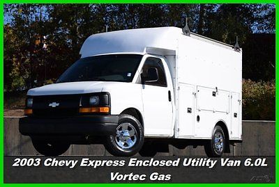 Chevrolet : Express Enclosed Utility Van 03 chevrolet express cutaway enclosed utility van 6.0 l vortec gas chevy gmc used