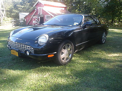 Ford : Thunderbird Base Convertible 2-Door 2002 ford thunderbird low low miles excellent running two tops