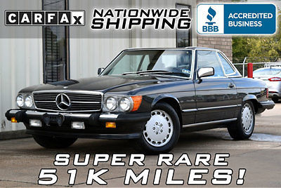 Mercedes-Benz : 500-Series 560SL 51 k miles rare collector car worldwide shipping super clean black on gray 560 sl