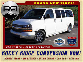 Chevrolet : Express 1500 LT4 - ROCKY RIDGE CONVERSION REMOTE START-LEATHER CAPTAIN CHAIRS-3RD ROW-REAR AIR-NEW TIRES-INCUBUS WHEELS!