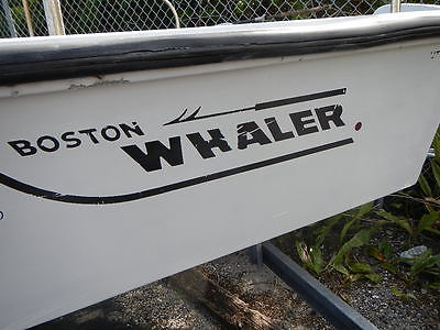 Boston Whaler 17 Utility Commercial red dot hull