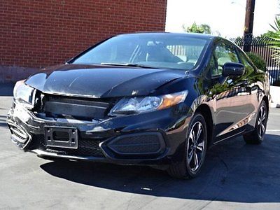 Honda : Civic EX Coupe CVT 2015 honda civic ex coupe cvt salvage fixer only 10 k miles back up cam l k