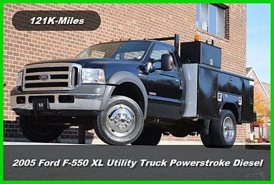 Ford : Other XL Utility Truck 05 ford f 550 xl regular cab utility truck 4 x 4 6.0 l power stroke diesel f 550 ac