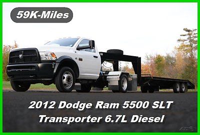 Ram : Other SLT Transporter 12 dodge ram 5500 hd regular cab slt transporter 6.7 l cummins diesel trailer