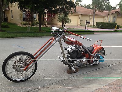Custom Built Motorcycles : Chopper THIS A STRETCHED 2005 REDNECK ENGINEERING GETTIN HIGH HARDTAIL CHOPPER