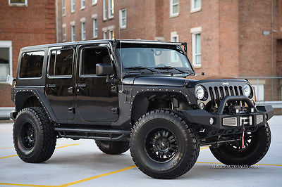 Jeep : Wrangler Unlimited Sport Lifted & Modded 2015 jeep wrangler unlimited sport custom lift mods hardtop auto 4 x 4 7 k miles