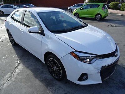 Toyota : Corolla S 2015 toyota corolla s salvage wrecked repairable economical perfect project
