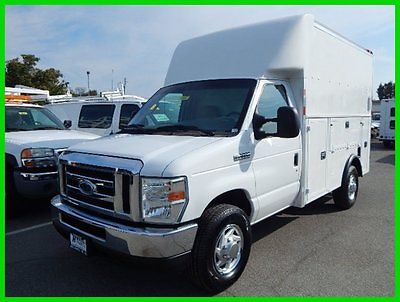 Ford : E-Series Van Used 2008 Ford E350 10' Supreme Spartan Utility Parcel Plumber's Body Truck Gas