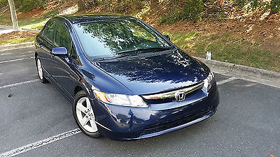 Honda : Civic EX-L 2008 honda civic ex l 84 k blue color salvage title sedan good condition