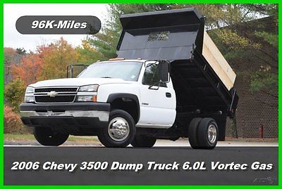 Chevrolet : Silverado 3500 Dump Truck 2006 chevrolet silverado 3500 dump truck 4 x 4 6.0 l vortec gas chevy gmc used ac
