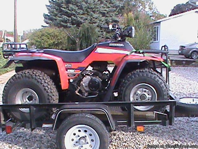 Honda TRX 200 ATV for sale with trailer